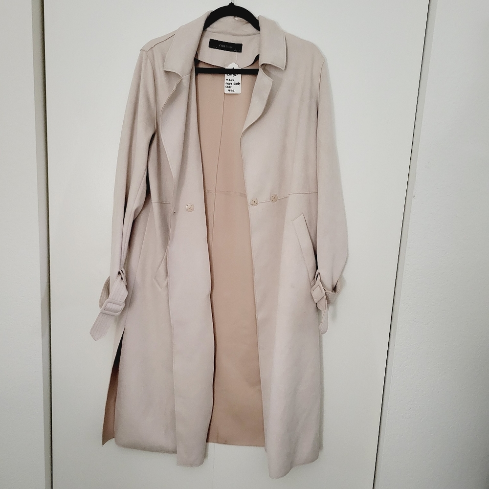 ZARA Suede Trench Coat